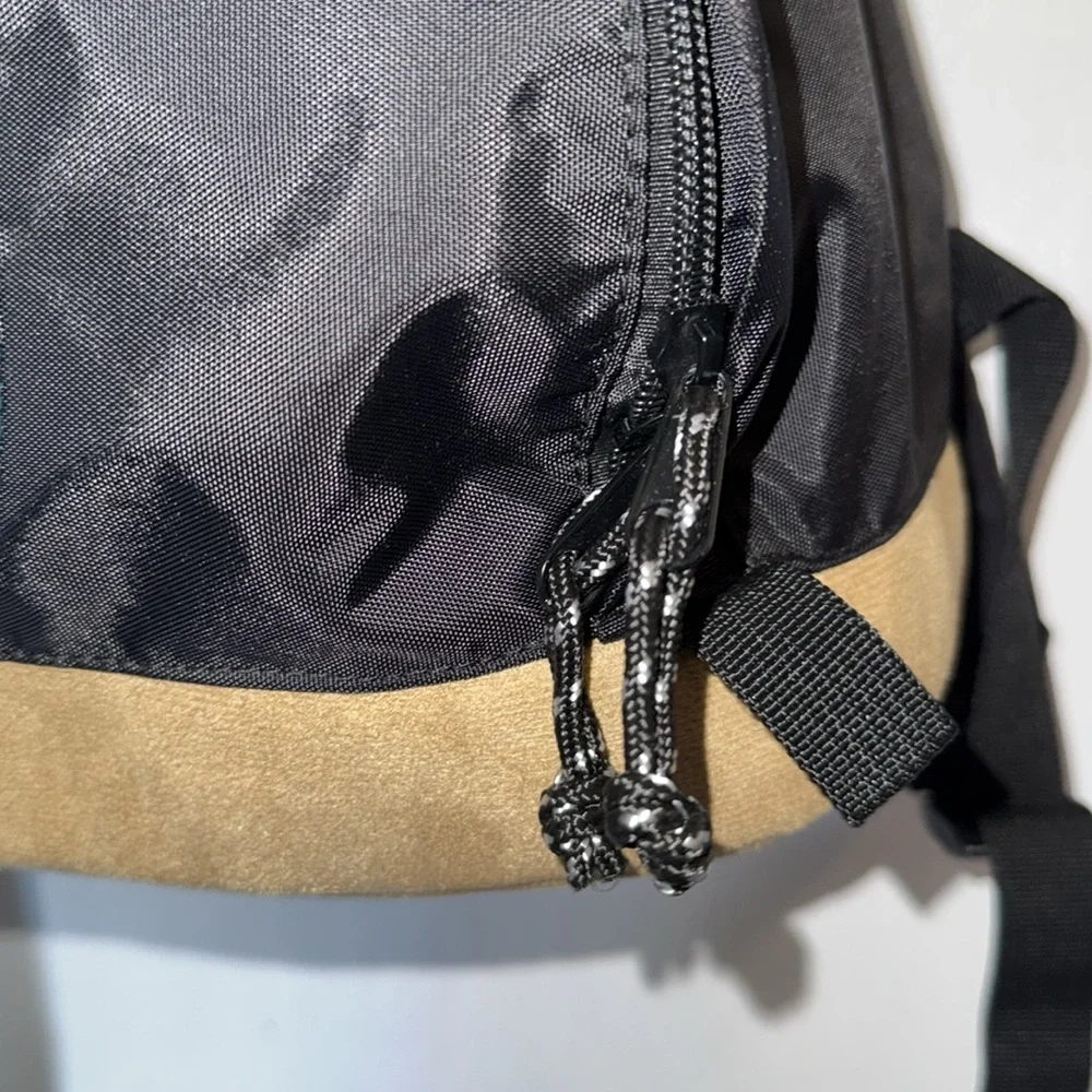 Urban Outfitters backpack Black and Tan Backpack with Patch contrast‎ base